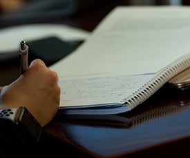 photo of notetaking